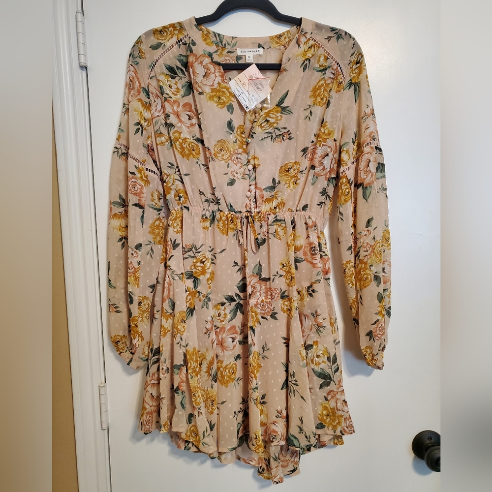 *LAST CHANCE* Sheer Floral Dress